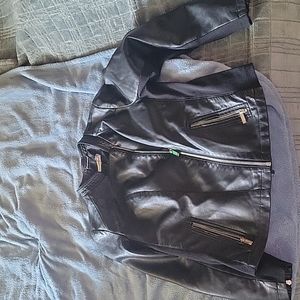 Real women's Calvin Klein leather jacket size large